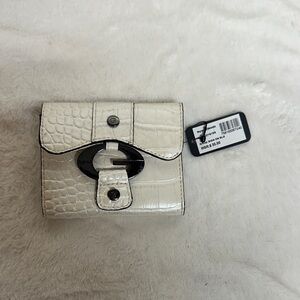 Guess Ivory Croc-Embossed Wallet